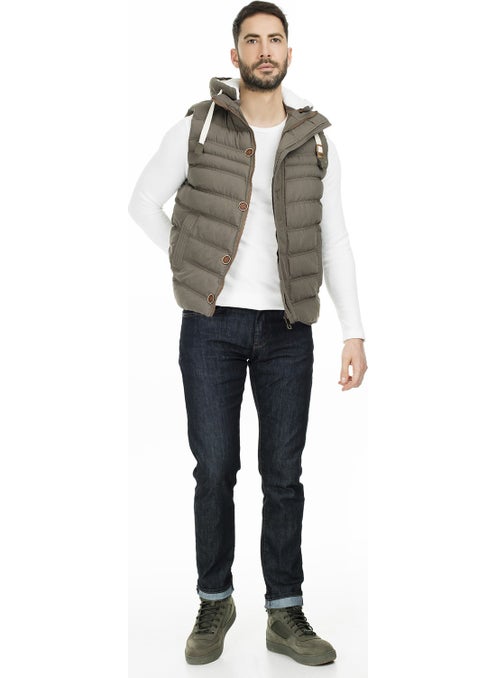 Buratti Hooded Slim Fit Vest Men's VEST 556B5618  - Image 5