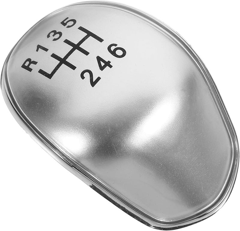 Kichvoe Manual Gear Shift Knob Cover for Fiesta 6-Speed Silver Alloy Gear Lever Stick Handle Accessory for Manual Transmission - Image 1
