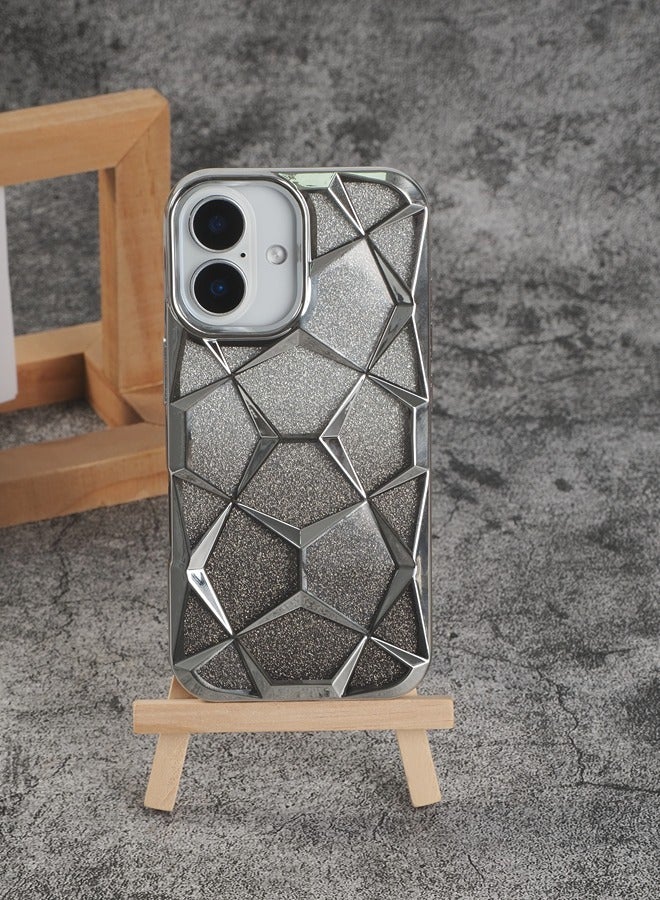 ShebSheb iPhone 16 Case for Plating Bling Gradient Glitter Clear iPhone Cover ,Soft TPU Cute Camera Protection Shockproof Back for Women Girls iPhone Case - Image 1