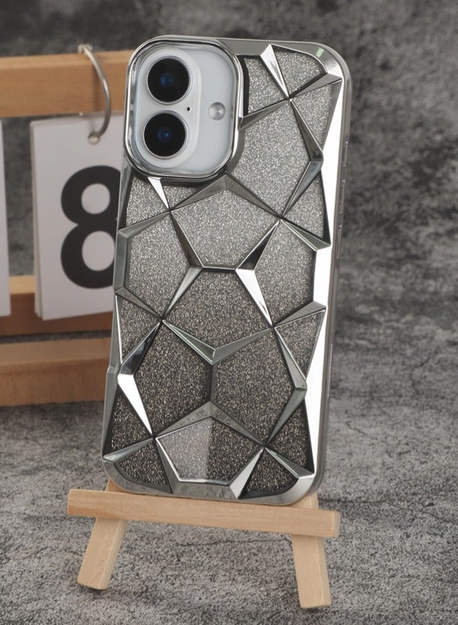 ShebSheb iPhone 16 Case for Plating Bling Gradient Glitter Clear iPhone Cover ,Soft TPU Cute Camera Protection Shockproof Back for Women Girls iPhone Case - Image 3