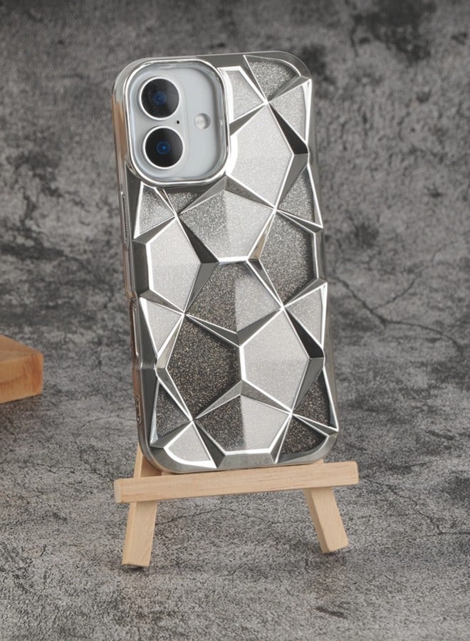 ShebSheb iPhone 16 Case for Plating Bling Gradient Glitter Clear iPhone Cover ,Soft TPU Cute Camera Protection Shockproof Back for Women Girls iPhone Case - Image 2