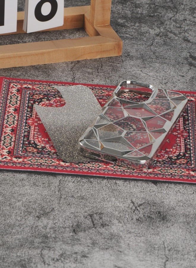 ShebSheb iPhone 16 Case for Plating Bling Gradient Glitter Clear iPhone Cover ,Soft TPU Cute Camera Protection Shockproof Back for Women Girls iPhone Case - Image 4