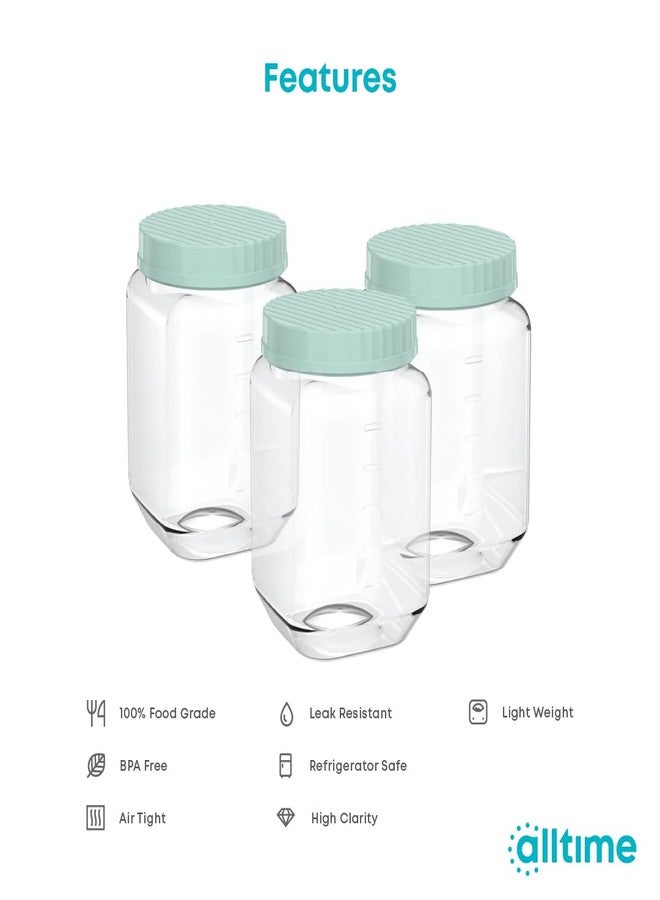 All Time Pearl Air Tight Leakproof Containers For Kitchen Storage Set, Container For Kitchen Storage Set, Kitchen Organizer And Kitchen Accessories Items & Storage (460 ML Each, Set Of 3) Transparent - Image 4