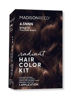 Madison Reed Madison Reed Radiant Hair Color Kit, Dark Brown for 100% Coverage of Resistant Gray Hair, Ammonia-Free, 4.5NNN Barletta Brown, Permanent Hair Dye, Pack of 1  - Image 1