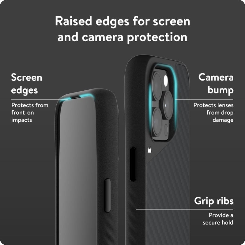 Mous for iPhone 15 Pro Max Case MagSafe Compatible - Limitless 5.0 - Carbon Fibre - Protective iPhone 15 Pro Max Case - Shockproof Phone Cover - Image 4