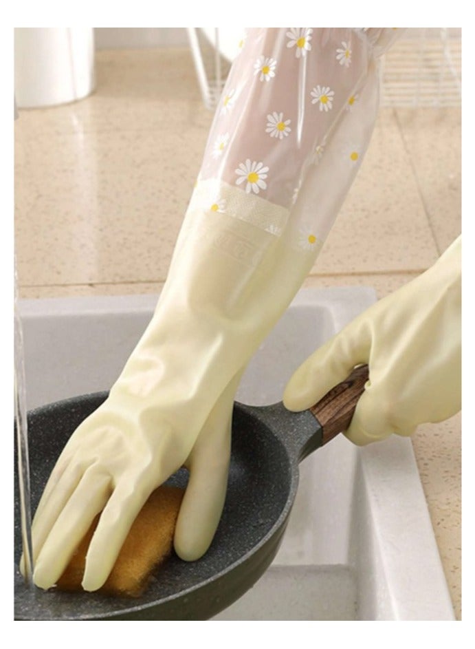 Thick and Durable Dishwashing Gloves Waterproof Non-Slip Protective 1 Pair one size - Image 2