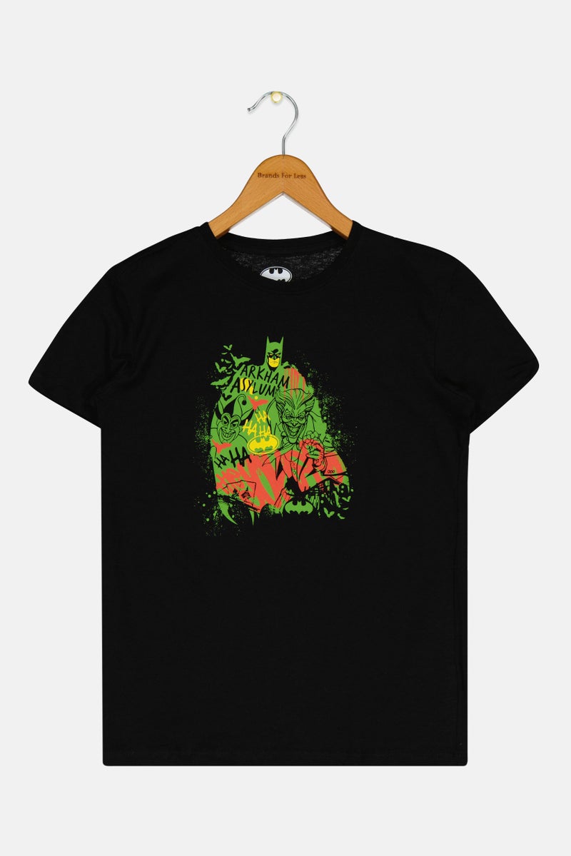 Sinsay تي شيرت قصير الأكمام بطباعة جرافيك للأطفال من سينساي × باتمان، أسود - Image 2