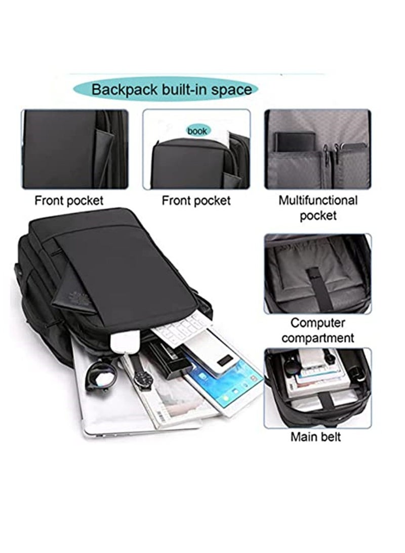 أرابايت حقيبة كمبيوتر محمول للأعمال، حقيبة كمبيوتر محمول مقاومة للماء مع شحن USB لأجهزة الكمبيوتر المحمولة مقاس 15.6 بوصة، حقيبة كمبيوتر محمول للسفر مع سعة توسيع 30% (رمادي) - Image 4