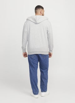 JACK & JONES Plus Size Zip Through Graphic Print Hoodie  - Image 2