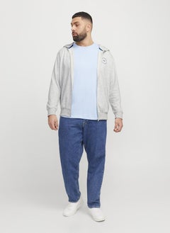 JACK & JONES Plus Size Zip Through Graphic Print Hoodie  - Image 4