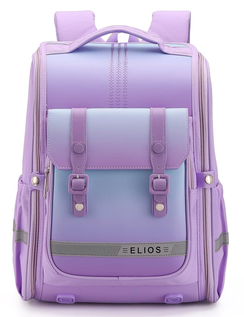 Elios 15" British Design Kids School Backpack for Boys & Girls | Ages 6–10 Years, Class 2–5 | Reflective, Spinal Care, Functional Storage | Birthday & Rakhi Gift - Image 1