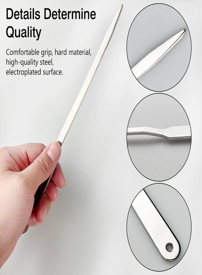 Jaasuee 2-Pack Silver Stainless Steel Lightweight Hand Envelope Slitters Letter Opener - Image 3