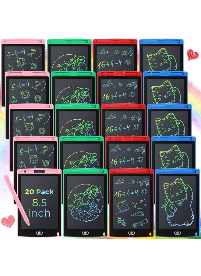 Zhehao 20 Pack LCD Writing Board for Kids, 8.5 Inches Doodle Board Reusable Board Screen Drawing Pad Erasable Painting Pads Educational Toy for 3-8 Years(Blue, Red, Green, Pink) - pzsku/Z8E4423E78AF8E8537EDAZ/45/_/1729415001/5f74c7b8-73a2-4314-a878-f2ecbd0fa20f