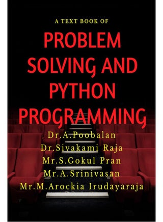 PROBLEM SOLVING AND PYTHON PROGRAMMING
