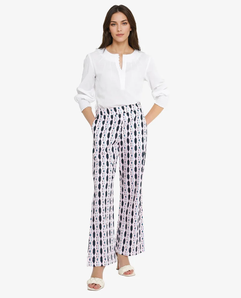 Rareism Women's Geometric Printed Trouser