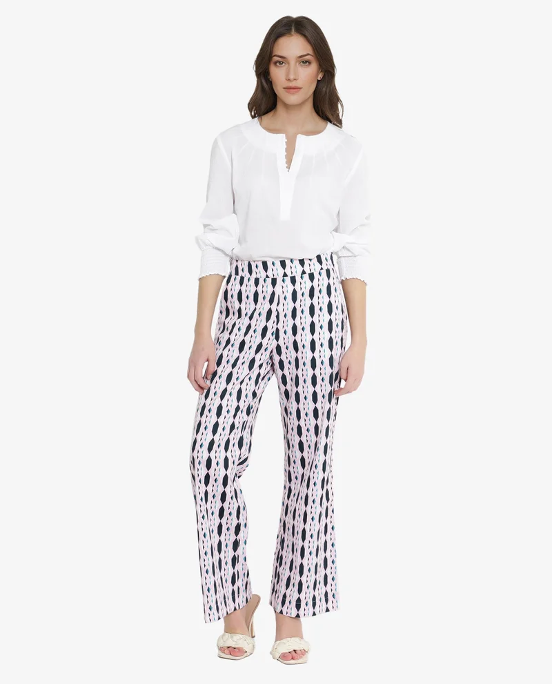 Rareism Women's Geometric Printed Trouser