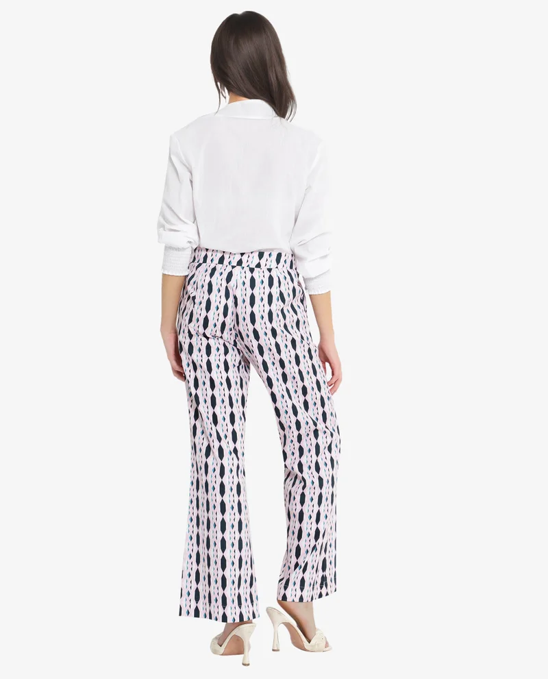 Rareism Women's Geometric Printed Trouser