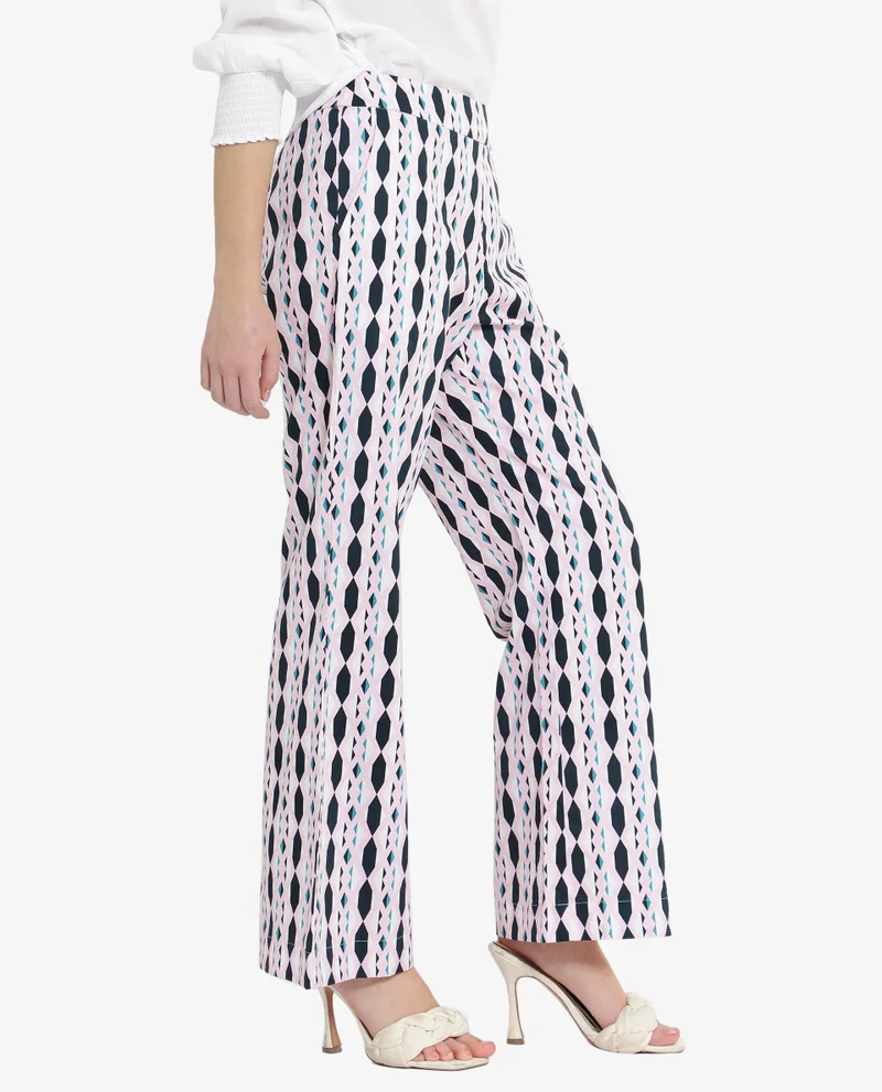 Rareism Women's Geometric Printed Trouser