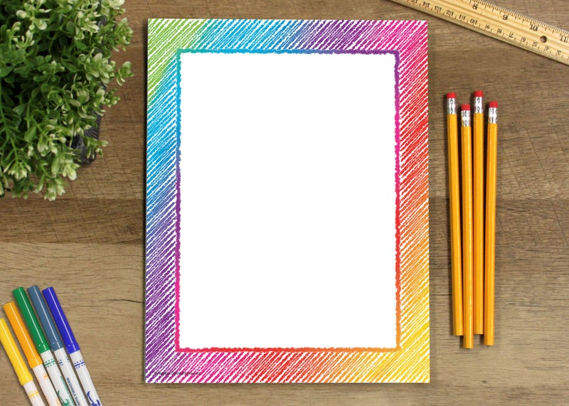 تيتشر كرييتد ريسورسيز ® Colorful Scribble Computer Paper, 50 Sheets, 8.5 inches X 11 inches - Image 2