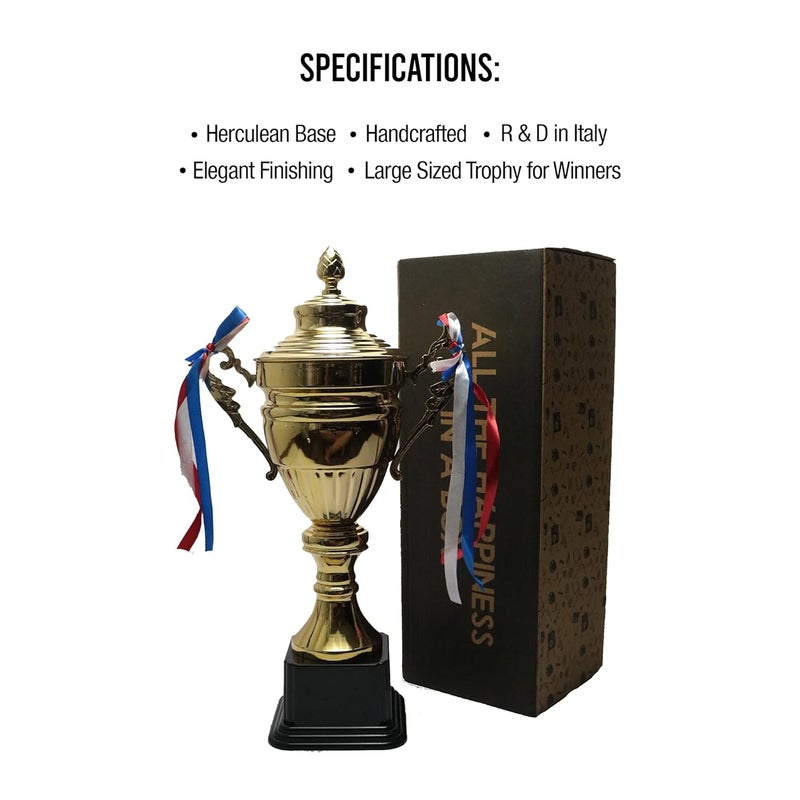 ArtRight Mercurial Trophy for Football Champions - Football Trophy Cup for Winners (Big Size) ; Golden Award for Winners - Image 2