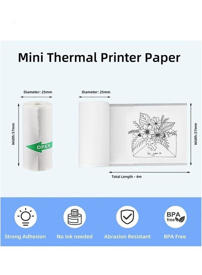 Realfrog Kids Camera Print Paper, Thermal Paper Roll 57x25mm Printing Paper for Label Printer Kids Instant Camera Refill Print Paper, Pack of 15 Rolls - Image 2