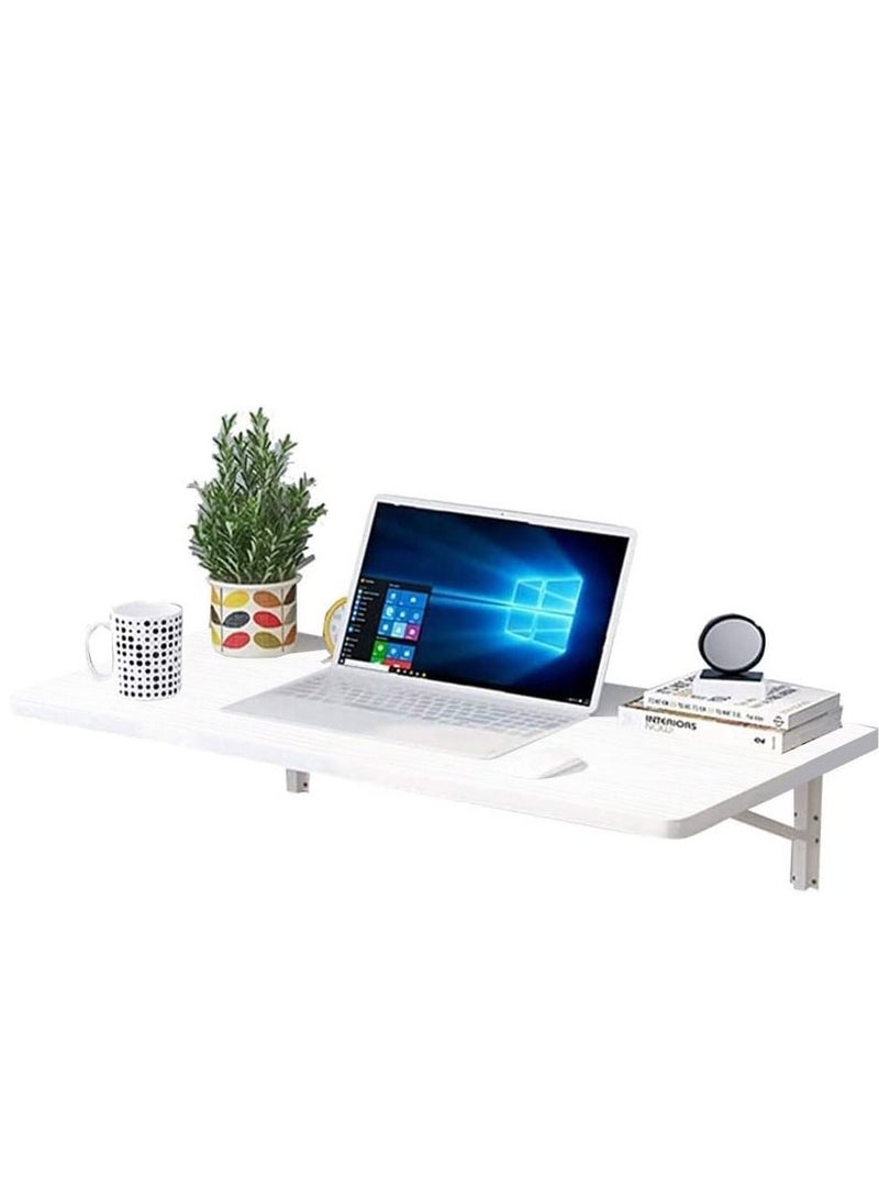 CATANES Folding Table Wall Mounted Computer Desk White 60*100 cm - Image 1