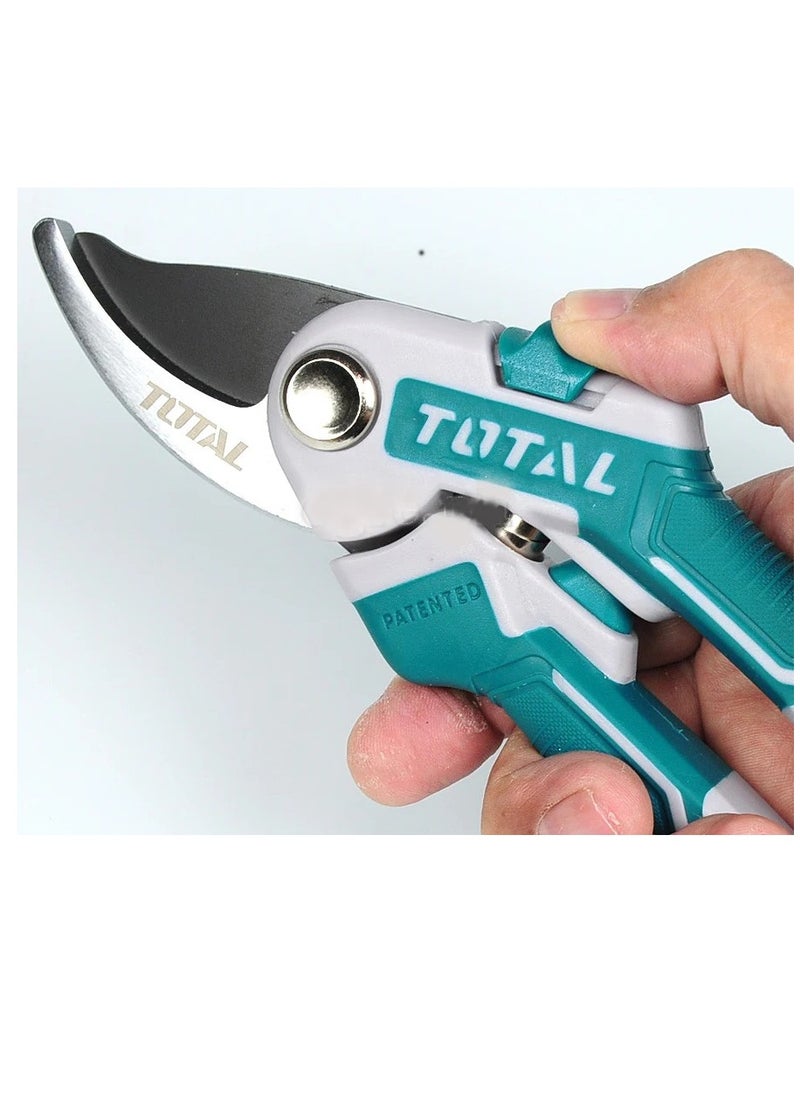 TOTAL Total High-Quality Garden Scissors Stainless Steel Pruning Shears THT0601 - 8.5" Durable Carbon Steel Blade with Teflon Coating Sharp, Multi-purpose, Hand Pruning Scissors, Snip Leaf Trimmer, Branch Clippers, with Handle for Garden  - Image 2