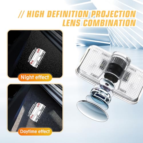 JCRNBU 2PCS Car Door Logo Lights for GTR R35 R34 2007-2019, Courtesy & Puddle LED Welcome Lights Accessories - Image 3