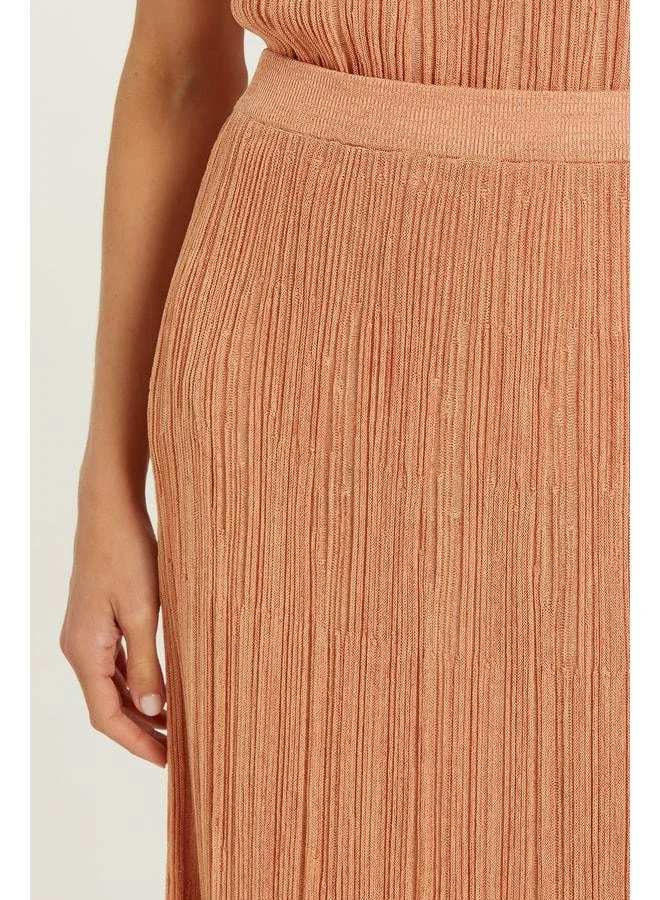 Mısırlı 1951  Peach Thin Pleated Sequin Long Skirt. for Women | Best Price UAE