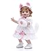 Cloveray Baby Doll 18 Inch Realistic Reborn Toddler Real Life Baby Dolls with White Lace Dress Magnetic Cat Nose Fluffy Paw Mitten Tail Premium Collectible Gift for 3 Year Old Girls - Image 2