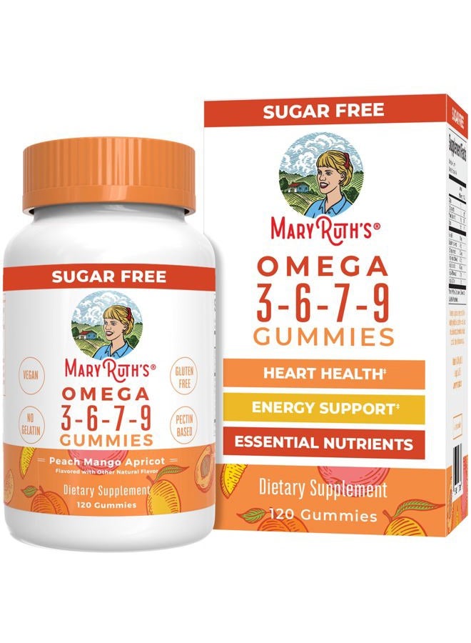 MaryRuth Organics Vegan Omega 3 6 7 9 Gummies | Up to 4 Month Supply | Omega 3 Supplement with Flaxseed Oil | Omega 3 Gummies | No Fish Taste | Non-GMO | 120 Count  - Image 1