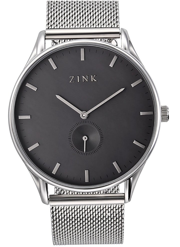 Zink ZINK ZK130G5MS-36 ELEGANT TIMEPIECE - MODERN MEN'S WATCH WITH SILVER STAINLESS STEEL BAND & BLACK DIAL  - Image 1