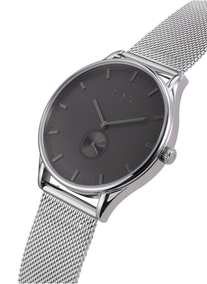 Zink ZINK ZK130G5MS-36 ELEGANT TIMEPIECE - MODERN MEN'S WATCH WITH SILVER STAINLESS STEEL BAND & BLACK DIAL  - Image 2
