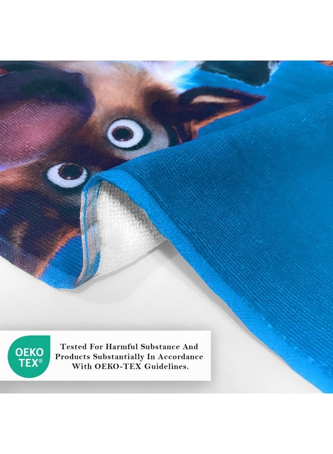 Sassoon Disney Frozen Blue Cotton Kids Bath Towel in 400 GSM- 60 cm x 120 cm - Image 3