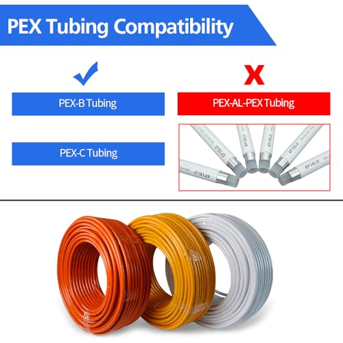 Ruby Q 30pcs 3/4" PEX Fittings, Elbow TEE Straight Couplings Set, PEX Brass Crimp Fitting Combo with Tees, Elbows, Straights - Image 5