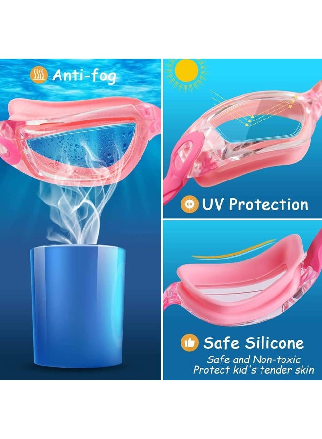 COOLOO Kids Swim Goggles, 2 Packs Swimming Goggles for Kids Girls Boys and Child Age 4-16 - Image 3