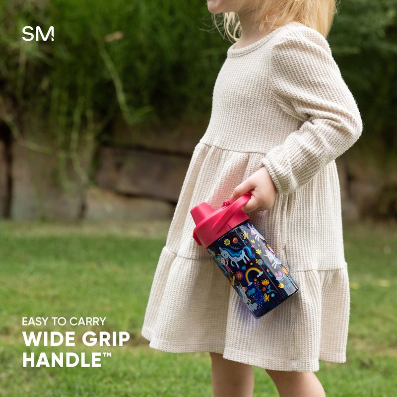 Simple Modern Peppa Pig Kids Tritan Plastic Summit Water Bottle | 12 oz BPA-Free Cup with Covered Leak Proof Straw Lid for Girls, Toddlers | Bubbles - Image 5