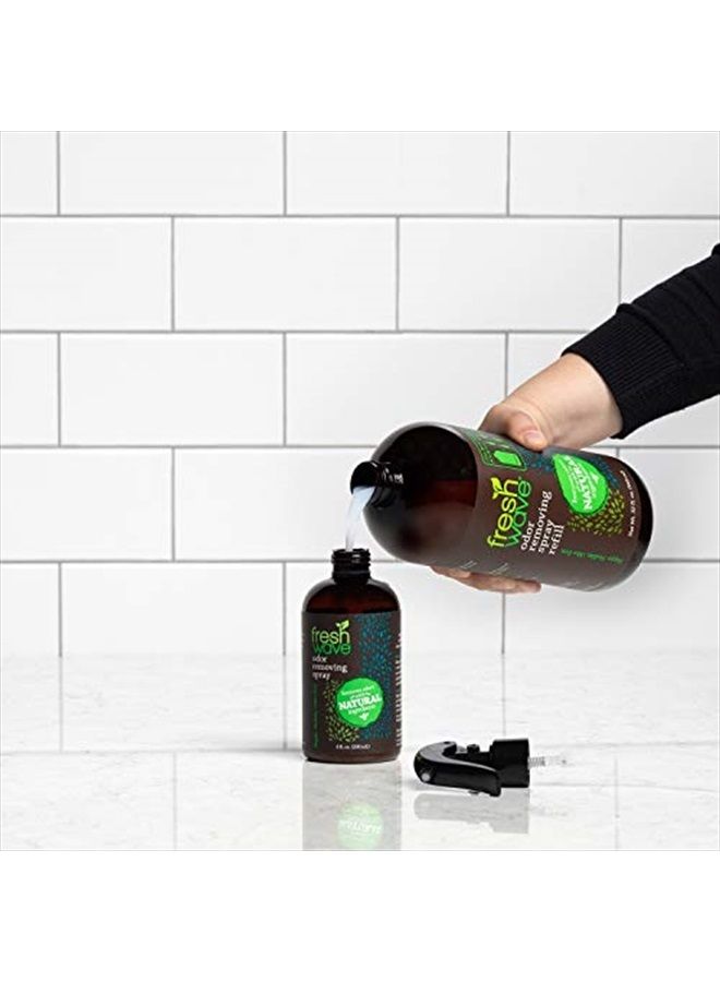 Fresh Wave Odor Eliminator Spray & Air Freshener Refill, 32 fl. oz. | Original Scent Spray Refills For Up To 4 8oz. Spray Bottles | Safer Odor Relief | Natural Plant-Based Odor Eliminator - Image 3