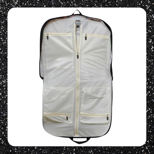 NGIL Glitter Cheer Dance and Competition Travel Companion Hanging Garment Bag for Girls (Black-Glitter) - Image 5