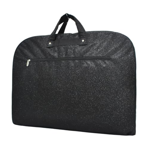 NGIL Glitter Cheer Dance and Competition Travel Companion Hanging Garment Bag for Girls (Black-Glitter) - Image 1