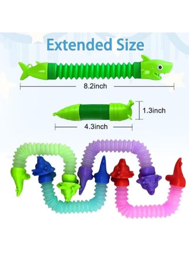 Pop Tubes Fidget Toys 24 Pcs,Party Favors Supplies Birthday Gifts for Kids Adults,Easter Basket Goodie Bags Stuffers,Sensory Toys for Anxiety ADHD Stress Relief,Treasure Box Toys Classroom Prizes - Image 2