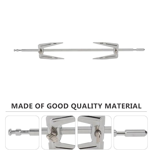 Cabilock Air Fryer Fork Rotating Skewer Rotisserie Stainless Steel Grill Rotisserie Fork Meat Rods Barbecue Rotating Rotisserie Grill System for BBQ Outdoor Forks Roast Grill Spit Rod - Image 5