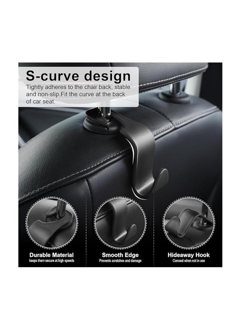 Generic SHOWAY Car Seat Headrest Hooks, Car Hook Hangers Storage Organizer Interior Accessories for Purse Coats Umbrellas Grocery Bags Handbag - Image 2