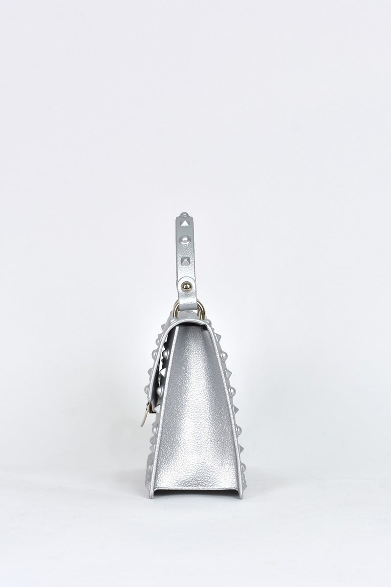 Elatae Women's Shoulder Strap Silicone Crossbody Bag Silver 26659  - Image 4