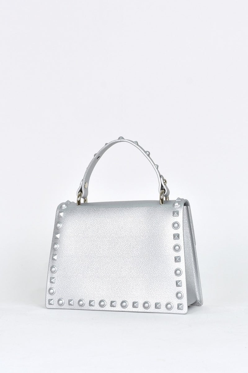 Elatae Women's Shoulder Strap Silicone Crossbody Bag Silver 26659  - Image 5