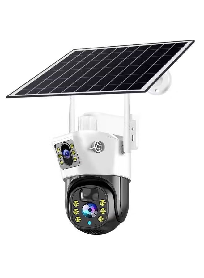 JAJEEK WiFi Solar Security Camera – Indoor/Outdoor Night Vision Safety Camera with Rechargeable Battery, 2-Way Audio & Motion Detection for 24/7 Monitoring - Image 1