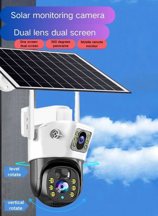 JAJEEK WiFi Solar Security Camera – Indoor/Outdoor Night Vision Safety Camera with Rechargeable Battery, 2-Way Audio & Motion Detection for 24/7 Monitoring - Image 3