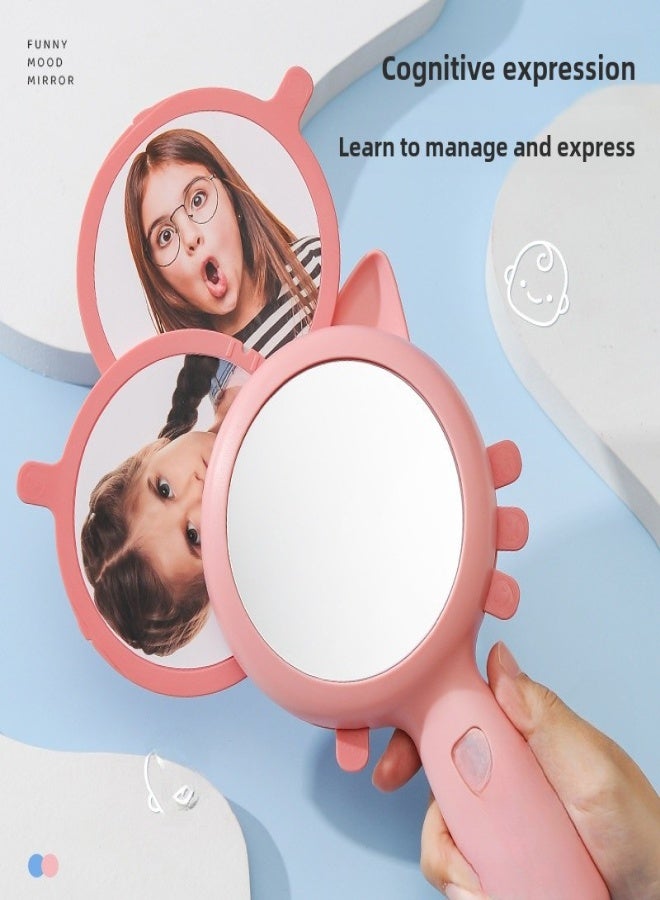 Baby puzzle mirror kindergarten children's expression imitation expression cognitive card emotional toys(Princess Powder) - Image 5