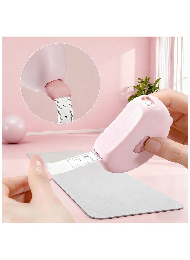 كومبي شريط قياس الجسم المحمول للاستخدام المنزلي، ميزان قياس الخصر، شريط قياس مغناطيسي قابل للسحب، مسطرة قماشية ناعمة 150 سم، بني اللون - Image 3