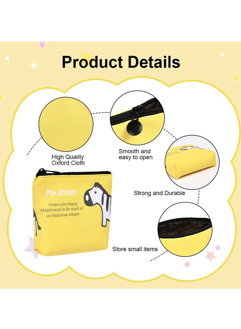 SYOSI 4Pcs Coin Purse, Mini Cartoon Wallet Lovely Animals Purse Oxford Pouch Small Change Bag Portable Creative Coin Purse for Women Girls for Coin, Credit Card, ID Card, Keys, Lipstick - Image 3